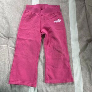 Like New Puma Bright Pink Flare Sweatpants Sz 2T